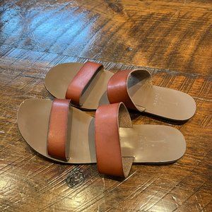 J.Crew brown slip-on sandals